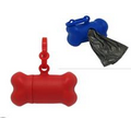 Doggie Waste Bag Dispenser - Bone Shaped - Red